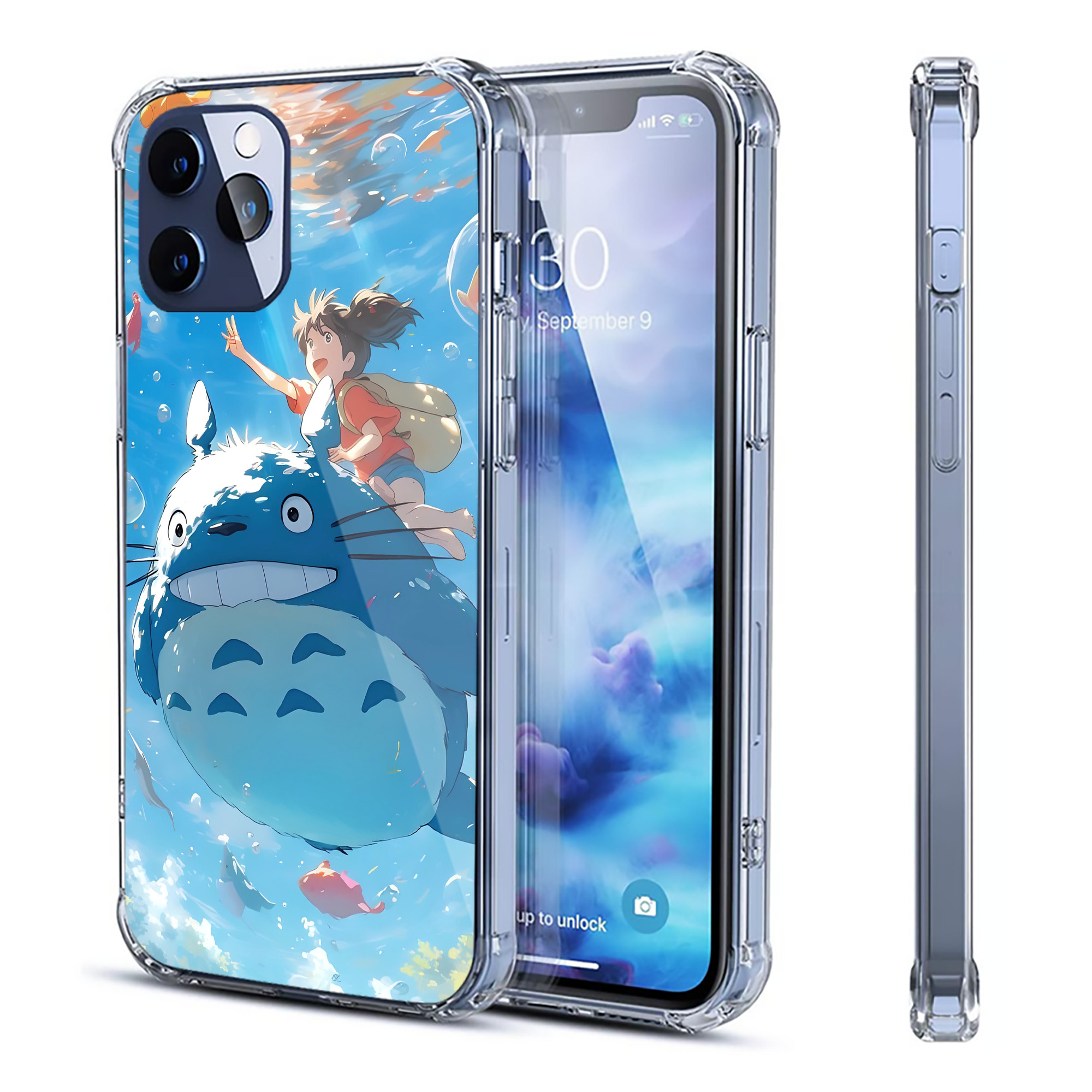 （画像用） となりのトトロ 草壁メイ 草壁サツキ My Neighbor Totoro Satsuki Kusakabe Mei Kusakabe 【iPhone 12シリーズ対応】透明スマホケース（クリアソフトケース）